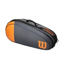 Wilson Racketbag (Schlägertasche) Team 2021 grau/orange 6er - 2 Hauptfächer